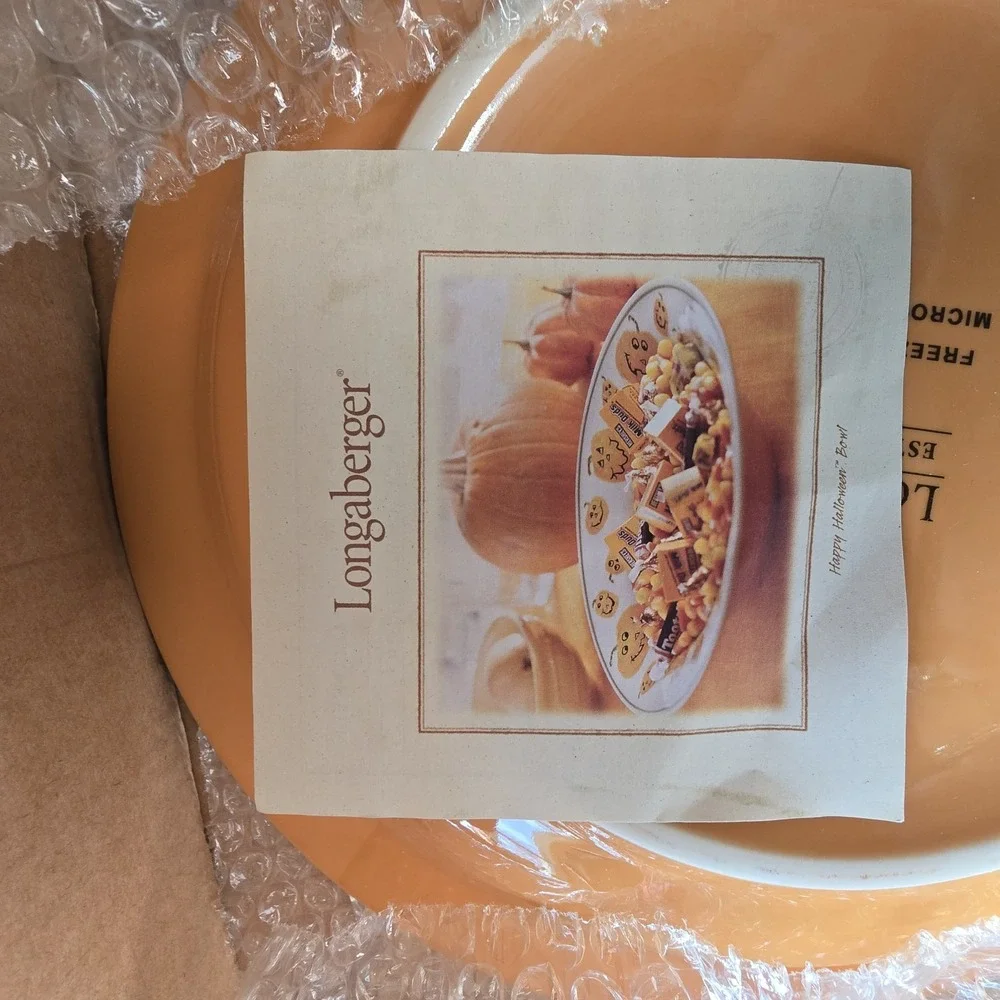 Pumpkins Halloween Treats Bowl Longaberger 30963 Pumpkins Autumn Fall